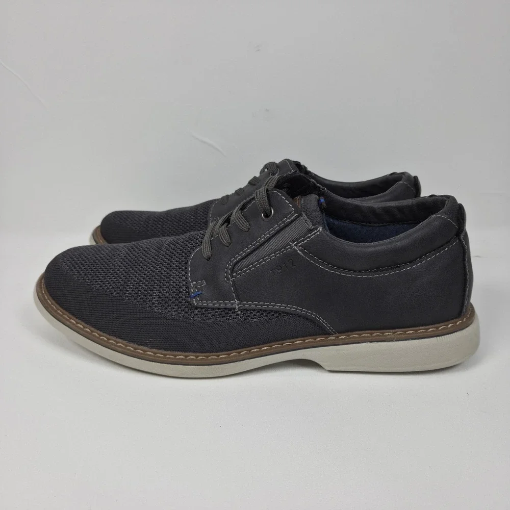 Nunn Bush Otto Knit Plain Toe Oxford Shoes Men's Size 10 W Gray 84964-062